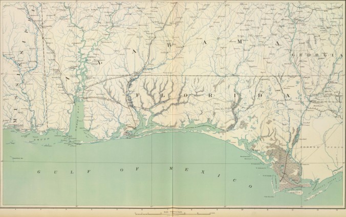Topographic map of NW FL & S AL